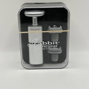 Rabbit Wine Preserver Vacuum Pump with 2 Stoppers New In Box